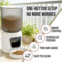 Distributeur automatique intelligent et écologique de nourriture pour animaux de compagnie 6,5 L, avec application Icam 365, vidéo à distance, minuterie Wi-Fi entièrement automatique, pour chats et chiens