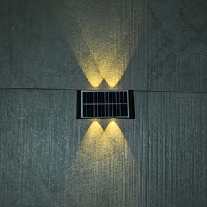 ABS 4 Вт Солнечный настенный светильник водонепроницаемый IP54 наружный вверх и вниз 3000K теплый белый уличный настенный свет Солнечный СВЕТОДИОДНЫЙ Уличный настенный свет - Product Image 3