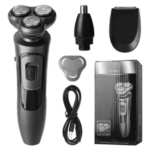 เครื่องโกนหนวดแบบหมุน WAIKIL WL-6066 เครื่องเล็มหนวดเครา เครื่องเล็มขนบนใบหน้า หน้าจอ LED ไร้สาย กันน้ำ ชาร์จ USB มีดโกนไฟฟ้า ใบมีดสามใบ - Product Image 5