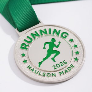 Médaille de sport personnalisée de haute qualité en gros, nouvelle récompense, impression UV, plaquée argent, médaille de course en métal pour souvenir - Product Image 2