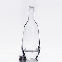 Bouteille en verre pour alcool 100 ml, best-seller, transparente, pour gin, vodka, whisky