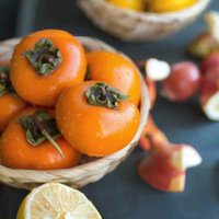 Kaki jaune frais de haute qualité, goût naturellement sucré, non astringent, export en vrac, vente en gros, origine Chine