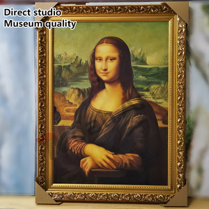 Reproduksi Lukisan Klasik Mona <span class=keywords><strong>Lisa</strong></span> Terkenal Karya Da Vinci, Kualitas Museum, Buatan Tangan, Minyak di Atas Kanvas - Product Image 3