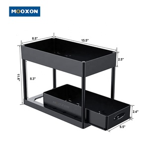 Amazon 2 Tier Basket Under Sink Organizers And Storage With Cup Handle Bathroom Countertop Shelf Kitchen Under Sink Organizer