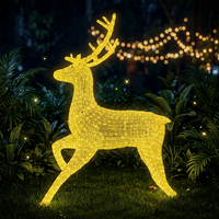 Hochwertige große Outdoor-Weihnachts dekoration Park Garten dekoration Kunden spezifische 3D LED Santa Stuhl Motiv Lichter