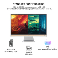 Wholesale Ul-tra Thin Cheap All in One Pc Desktops OEM Customized Flat Full HD 22/24 Inch I3/i5/i7 Gaming Business AIO PC