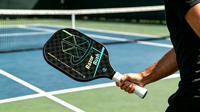 Raquette de pickleball Lingjun Razor Rush T300 en fibre de carbone, noyau en nid d'abeille de 16 mm, raquette professionnelle, logo personnalisé, OEM, vente en gros, usine