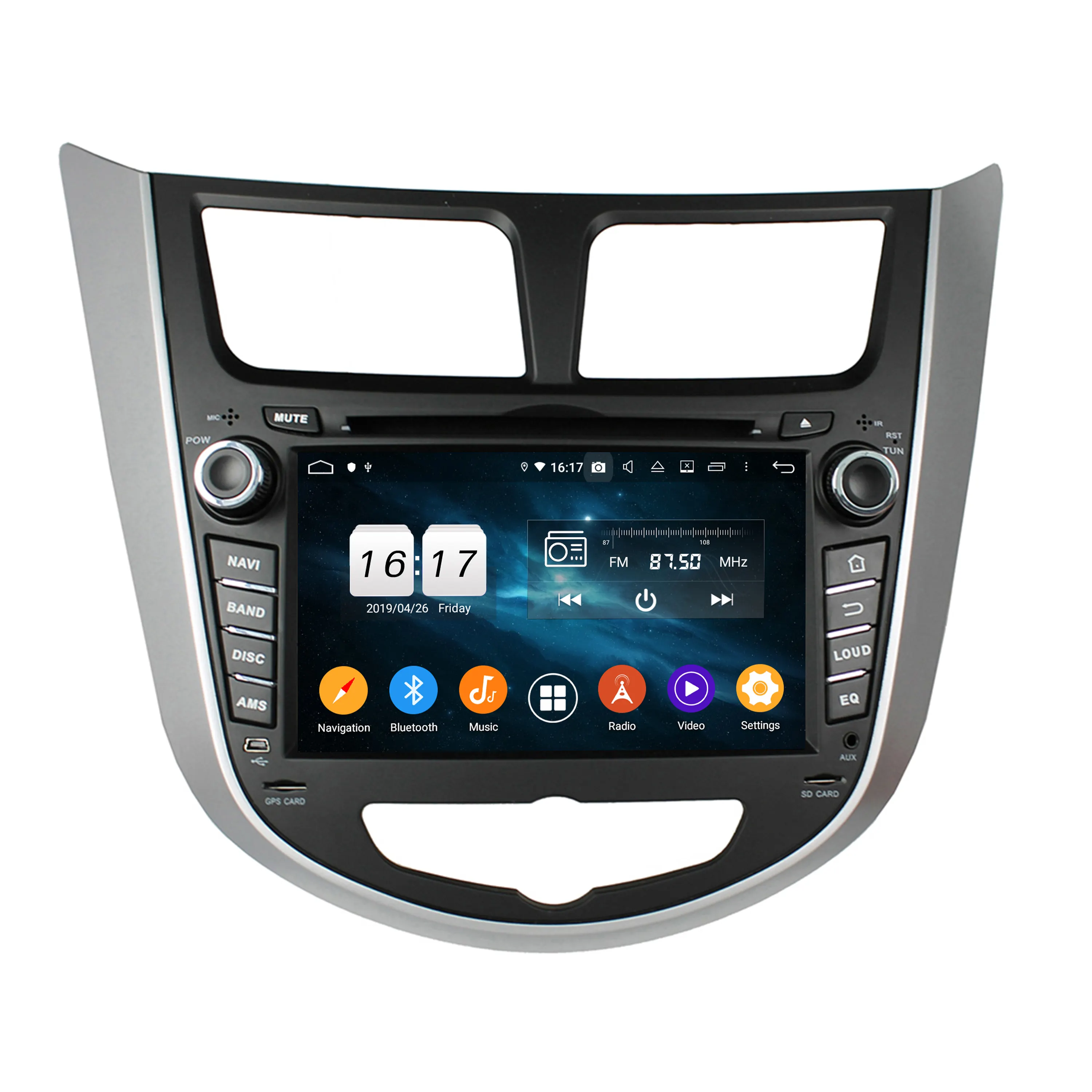KD-7025 Factory OEM Car DVD Player For Verna Accent Solaris Video Touch Screen Auto GPS Radio TV With BT DVR