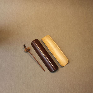 Bamboo Tea Scoop Cylinder Handmade Traditional Chinese Coffee Tea Tools - Product Image 2