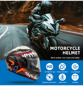 Cascos de Motocicleta Integrales de ABS de Alta Calidad, Personalizados al por Mayor, Certificados por DOT, para Carreras y Protección Contra Impactos - Product Image 2