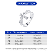 Bague unisexe tendance à double bande fendue avec pierres CZ pavées, design délicat, idéale pour les cadeaux d'anniversaire et de jubilé, en alliage plaqué argent