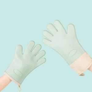 Silicone Oven Mitts Heat Resistant and Antislip Scald Kitchen Oven <b>Gloves</b> Burn Proof Cooking <b>Gloves</b> Proof Oven Mitts - Product Image 2