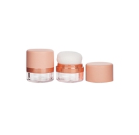 Mini pot cylindrique portable en plastique jetable pour poudre de 6g, idéal pour poudre capillaire ou fard à joues en poudre libre