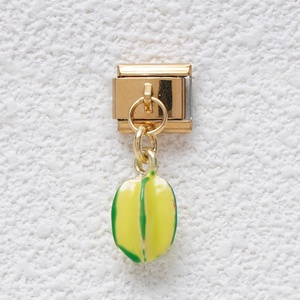 Pulsera de Acero Inoxidable con Dijes Italianos de 9mm, Baño PVD de 18K, Serie Frutas Coloridas, ¡Gran Oferta! - Product Image 6