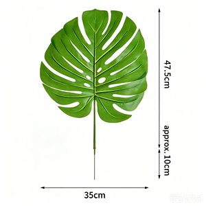 Feuilles artificielles de palmier Areca et de Strelitzia (PVC) de 30 à 100 cm de hauteur, feuillage vert, Monstera Deliciosa, accessoires de photographie de mariage, décoration intérieure - Product Image 5