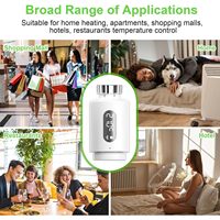 Antela Thermostat intelligent WiFi pour vanne de chauffage, contrôle par application Alexa, 2,4 GHz, blanc, affichage de la température, 220 V, 54x102x54cm