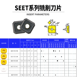 Inserto de Corte de Carboneto Cementado de Alta Qualidade <span class=keywords><strong>SEET12T3</strong></span> - Product Image 5