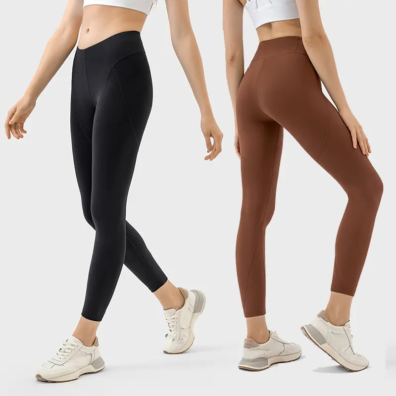 Pantalones de Yoga de cintura alta para mujer, pantalones de yoga deportivos elásticos y respetuosos con la piel, venta al por mayor