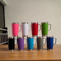 Gobelets de voyage isothermes à double paroi noirs durables personnalisés Emerit 2026 pour café glacé avec couvercle et poignée – Vente en gros