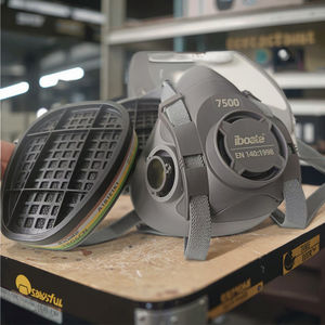 आइबोएट ब्रांड टैप डबल फिल्टर कारतूस ने रासायनिक श्वसन के लिए कपास के साथ श्वसन आधा चेहरा रासायनिक मास्क - Product Image 5