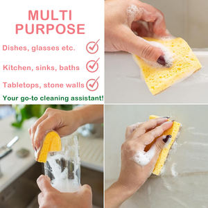 Сизальная целлюлозная хлопковая Экологически чистая биоразлагаемая натуральная кухонная губка, Компостируемая целлюлозная и кокосовая скруббер, губка - Product Image 6