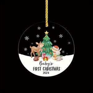 Diytree personalizzato acrilico ciondolo trasparente con motivo natalizio, può essere utilizzato come regalo <span class=keywords><strong>di</strong></span> <span class=keywords><strong>natale</strong></span> per <span class=keywords><strong>parenti</strong></span> e amici - Product Image 5