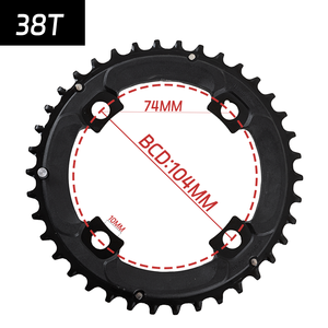 Guarnitura per Bicicletta BUCKLOS 26/38t 2X10s, Corona a Doppia Velocità <span class=keywords><strong>104</strong></span>/64bcd, Manovella MTB 170mm - Product Image 6