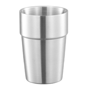 Tasse en acier inoxydable à double paroi, forme droite, couleur unie, pour les fêtes et usage général - Product Image 2