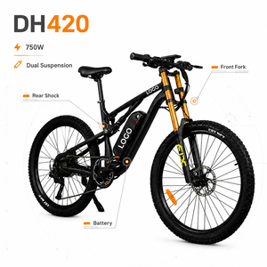 Bicicleta Eléctrica de Montaña al por Mayor, 750W 20AH DH420 E-MTB, 50km/h, 80KM de Autonomía, Uso Todoterreno - Product Image 1