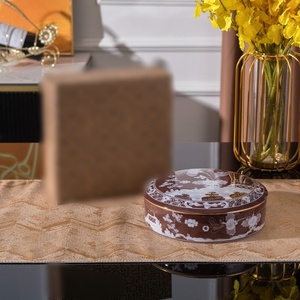 Caja de Dulces de Cerámica Italiana 1735, Adorno para Sala de Estar, Decoración para Entrada del Hogar, Adorno Retro de Lujo Ligero de Alta Gama - Product Image 6