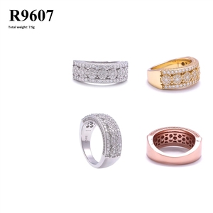 Nhẫn Hip Hop mạ vàng cao cấp bạc 925 Sterling đính đá Moissanite VVS lấp lánh dành cho nam, bán buôn - Product Image 6