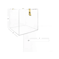 Clear s Spenden box mit Schloss Clear Acryl Laser gravierte Hochzeits karte Aufbewahrung sbox Suggestion Box