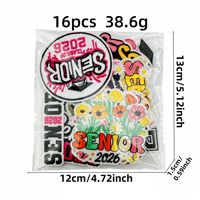 Autocollant en tissu pour les diplômés du lycée 2026, broderie sur ordinateur, patch coloré, badge brodé, accessoires vestimentaires