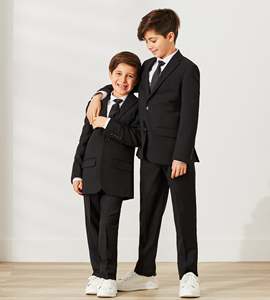 Prix d'usine direct vêtements personnalisés à la mode conçus garçons costumes Blazers enfant trois pièces tenues formelles bébé garçon smoking ensemble - Product Image 1