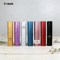 Flacon pulvérisateur métallique rond à torsion 8ml 10ml en aluminium, atomiseur de parfum portable rechargeable