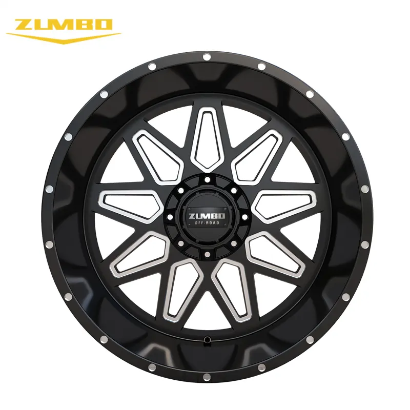 A0107 Hot sale 20 inch 22 inch new design 4*4 off-road pickup alloy wheels with good quality 4x4 rims for American