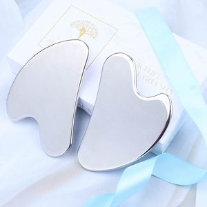 Planche de Gua Sha faciale en acier inoxydable médical 304 pour usage domestique, logo personnalisé, réduit les rides, outil de massage facial en métal pour le soin de la peau - Product Image 4