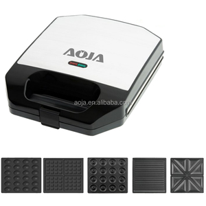 Machine à gaufres automatique 4 tranches avec revêtement antiadhésif fixe, 1400W, pour gaufres, sandwichs et grillades à domicile - Product Image 3