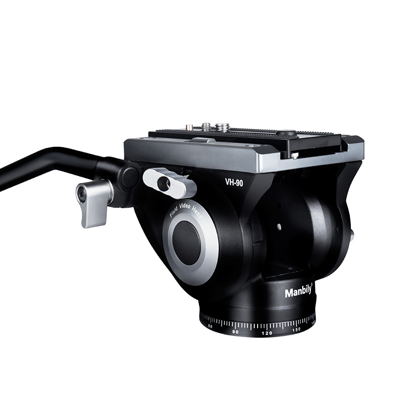 Manbily VH-90 крепления крепежной площадки для профессионального трипода или видео с панорамной головкой для DSLR штатив-Трипод для камеры с плавным снижением сопротивления полукруглой потайной головкой и штатив-Трипод с панорамной головкой