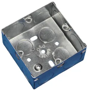 Caja de empalme de acero galvanizado eléctrico, conducto británico BS4662