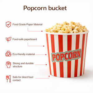 Emballage personnalisé en carton imprimé pour snacks avec impression couleur CMYK, fond robuste pour popcorn de soirée cinéma à emporter - Product Image 4