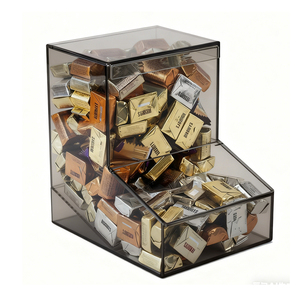 Boîte de présentation de bonbons en acrylique sur mesure, gris fumé, nouveau design, vente chaude, boîte de présentation de bonbons en plastique pour mur, table, boîte cadeau de mariage, boîte à bonbons en gros - Product Image 1