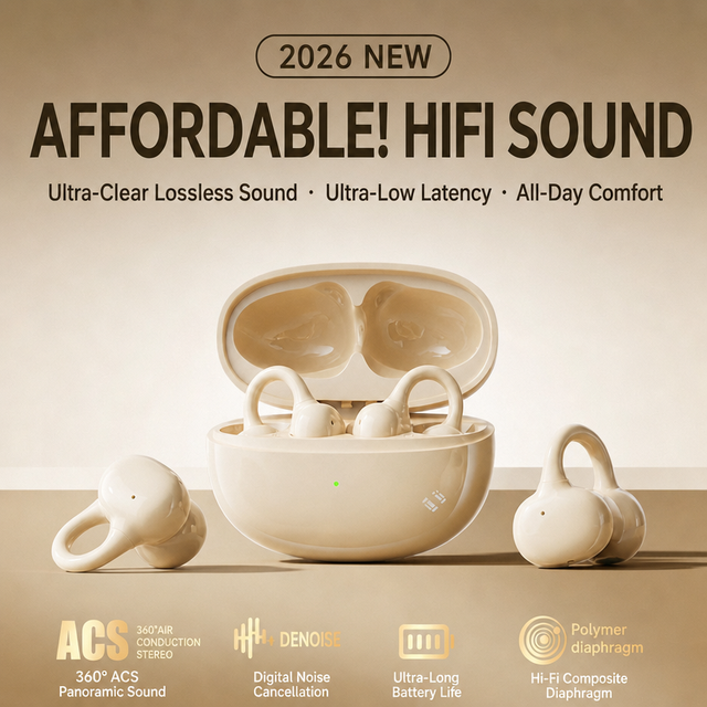 OEM ODM Open Ear Wireless Earbuds Bluetooth Headphones Custom Logo Sports Earphones Supplier with Charging Case
