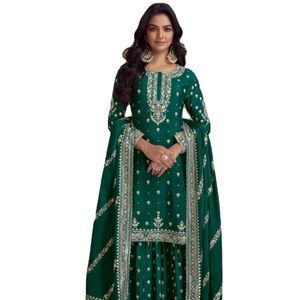 Luxurious Heavy Blooming Plazzo Kurti with Dupatta Set With Santoon Silk Inner for <b>Women</b> Festival and Casual Wear - Product Image 1