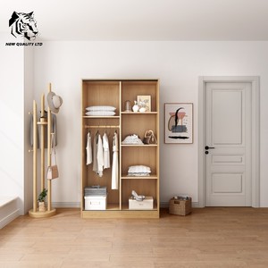 factory made low price customized in stock ready to ship <b>wardrobe</b> modern design bedroom furniture wooden MDF slide door <b>wardrobe</b> - Product Image 3