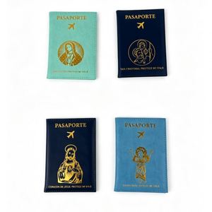 Wholesale Fashion Durable Custom Logo PU Leather Passport Case Travel <b>Wallet</b> <b>for</b> Men Women Business Journey - Product Image 2