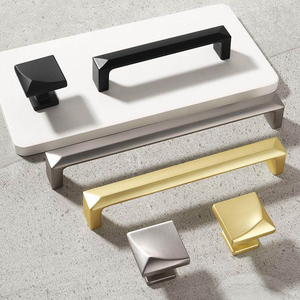 Modern <strong>Square</strong> Beveled Edge Zinc Alloy Cabinet Pulls &amp; <strong>Knobs</strong> for School Supermarket Apartment Hotel Sports Facility Furniture - Product Image 3