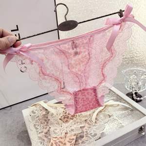 <span class=keywords><strong>String</strong></span> en dentelle imprimé léopard pour <span class=keywords><strong>femme</strong></span>, lingerie sexy en maille transparente avec strass latéraux - Product Image 2