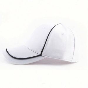 High Quality 100% Cotton Baseball Cap 3M Reflective Piping Trimming Custom Golf <b>Hats</b> OEM Logo Custom Baseball <b>Hat</b> - Product Image 2