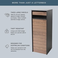 Boîte aux lettres élégante en acier inoxydable, étanche, avec système de sécurité intelligent, boîte de livraison de colis autonome pour appartements modernes